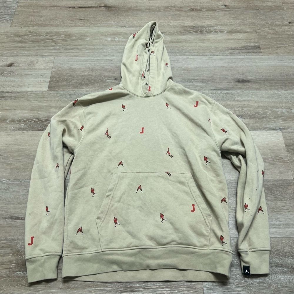 Nike AIR JORDAN Essential Jumpman Hoodie DV9392-206 Rattan Mens Size Med READ